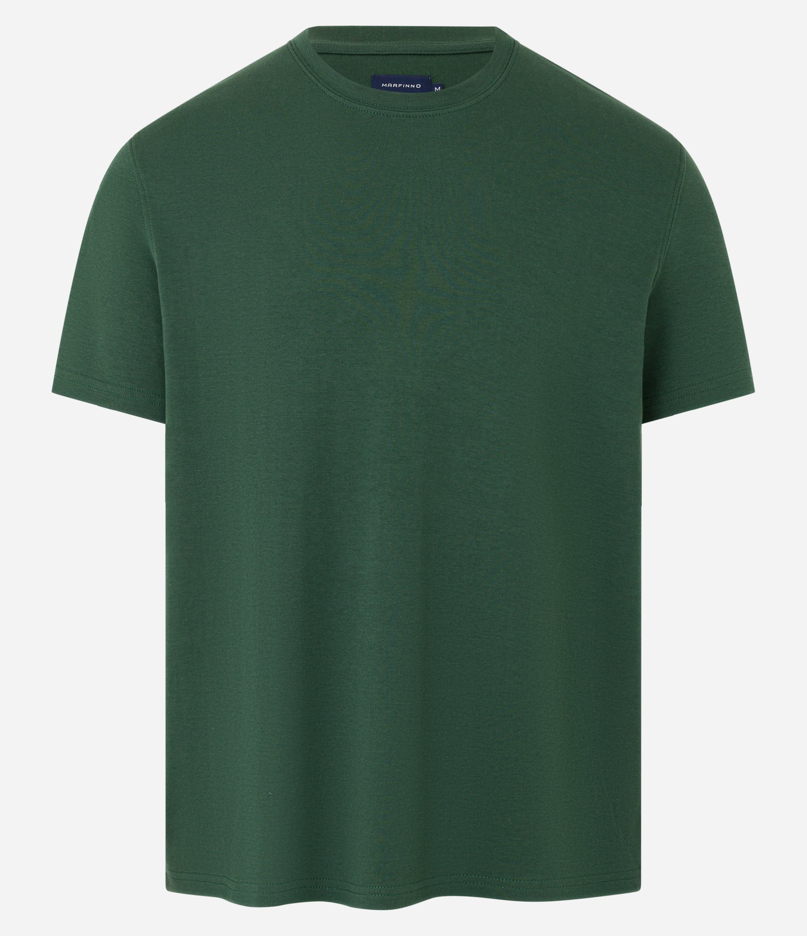 Camiseta Regular em Algodão com Gola Redonda Verde Escuro 6