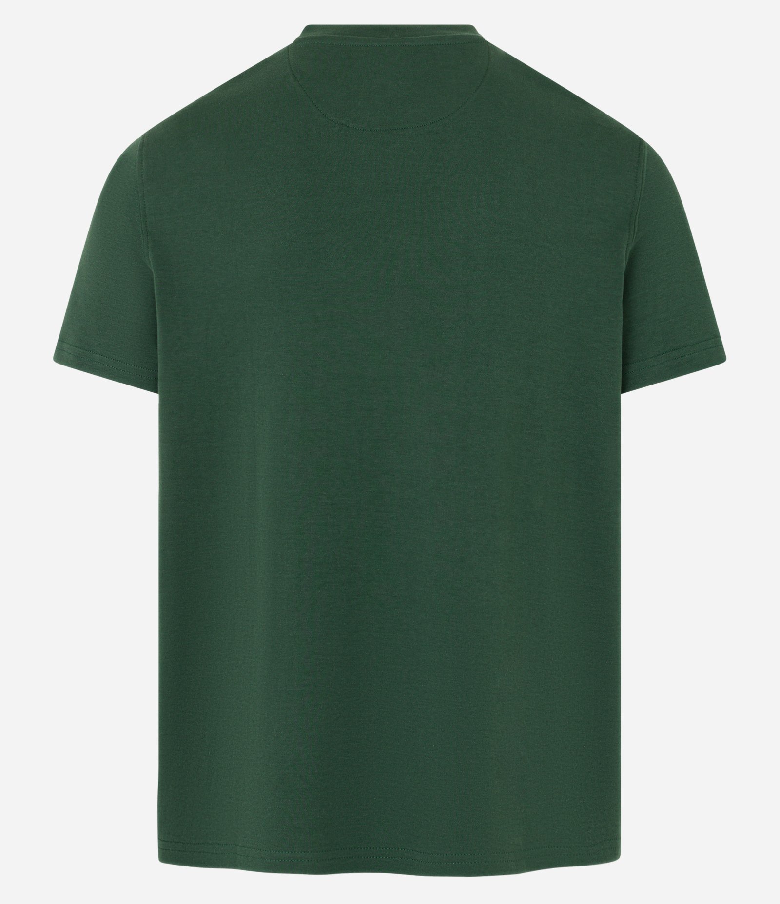 Camiseta Regular em Algodão com Gola Redonda Verde Escuro 7