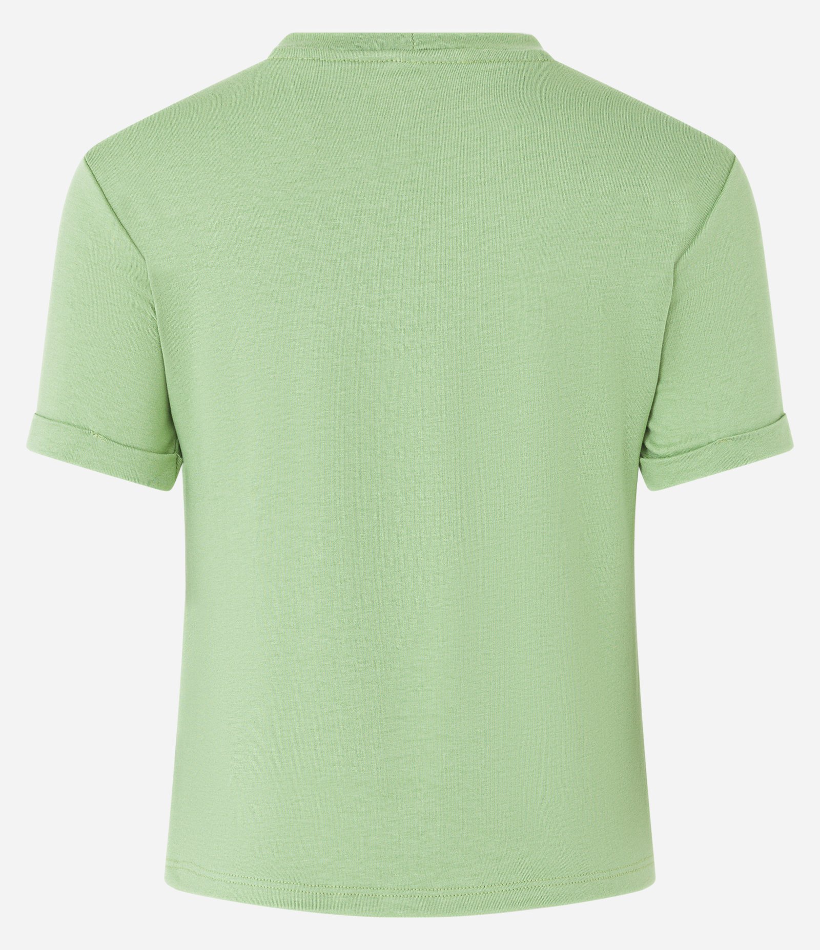 Blusa Básica em Viscose com Manga Dobrada Verde Claro 7