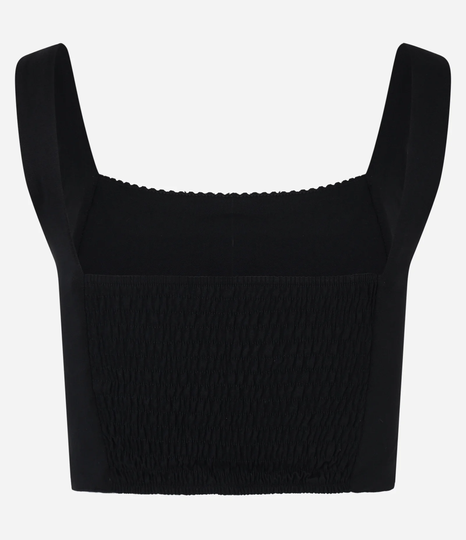 Blusa de Alça em Bengaline com Detalhe na Costura Preto 2