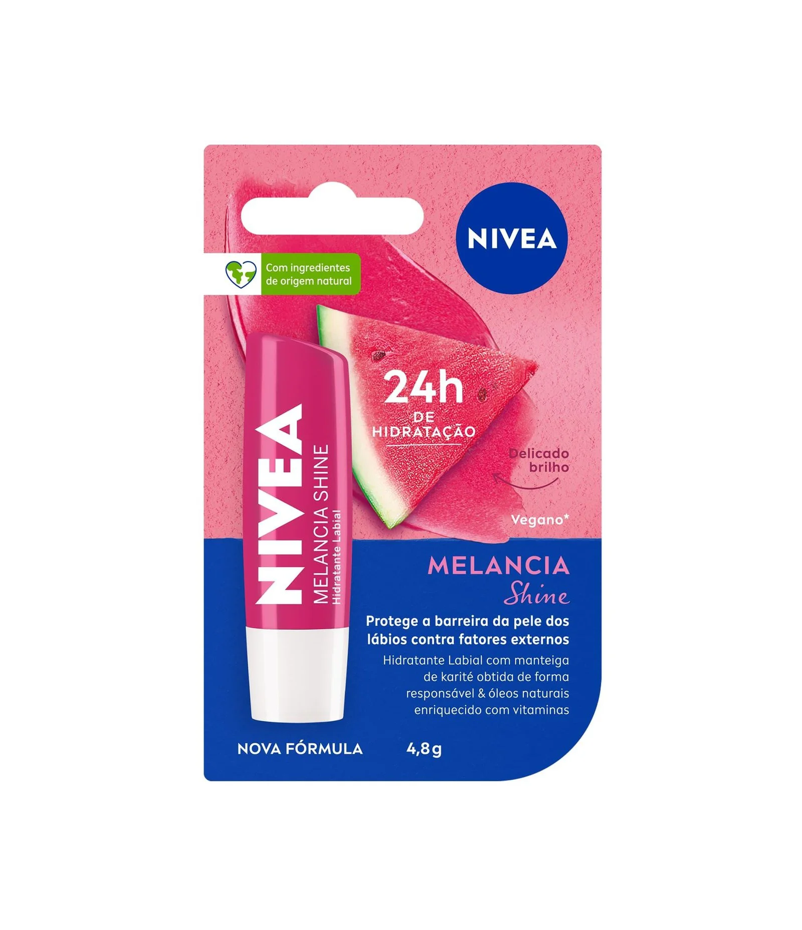 Hidratante Labial Melancia ShineNivea 4,8gr 1