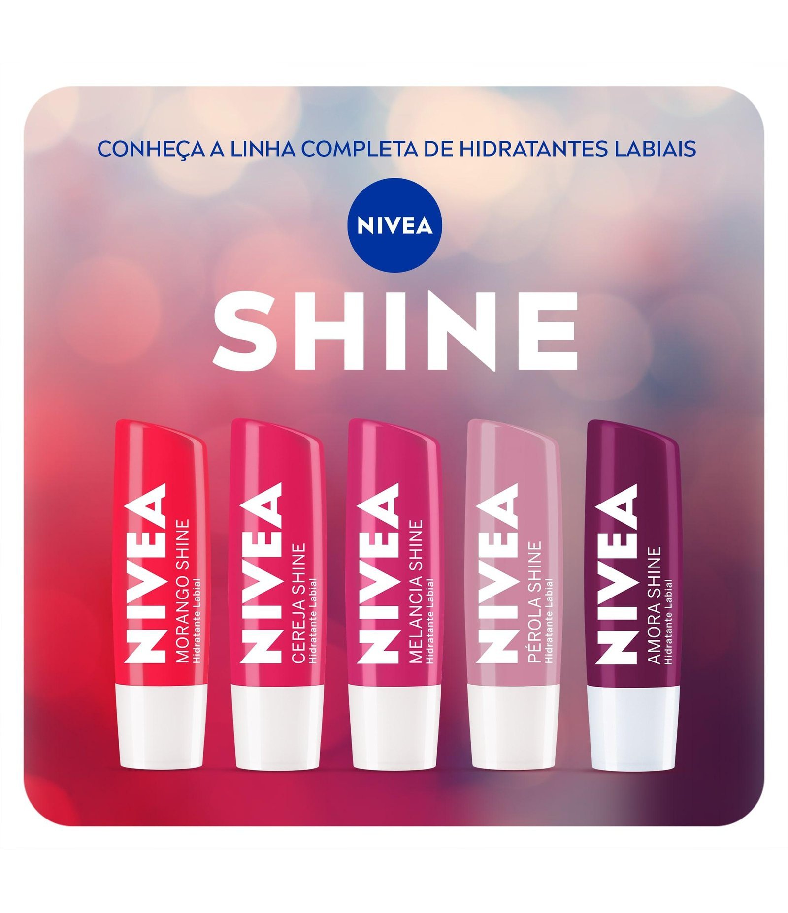 Hidratante Labial Melancia ShineNivea 4,8gr 6