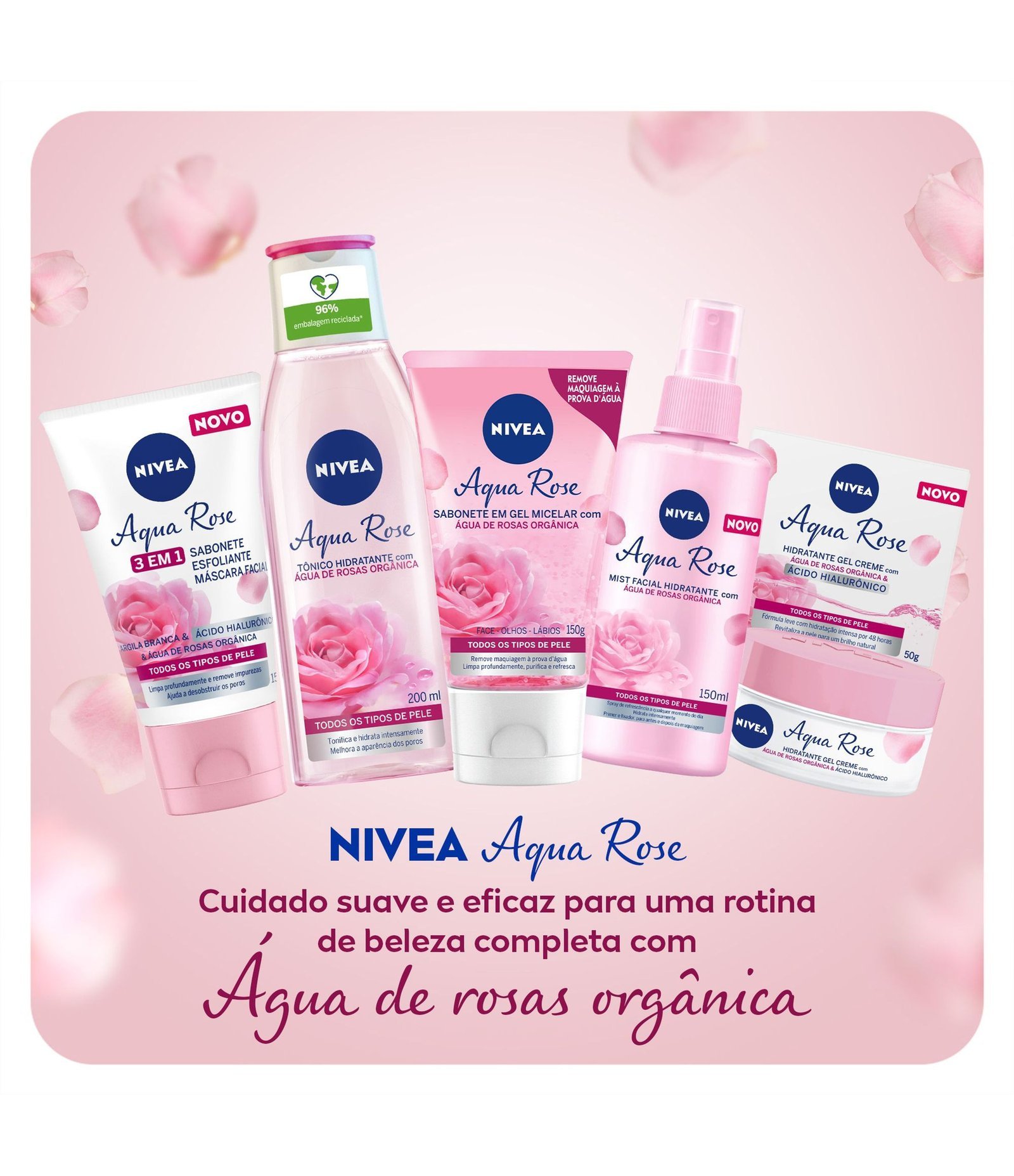 Sabonete Facial em Gel Aqua Rose Nivea 150ml 8