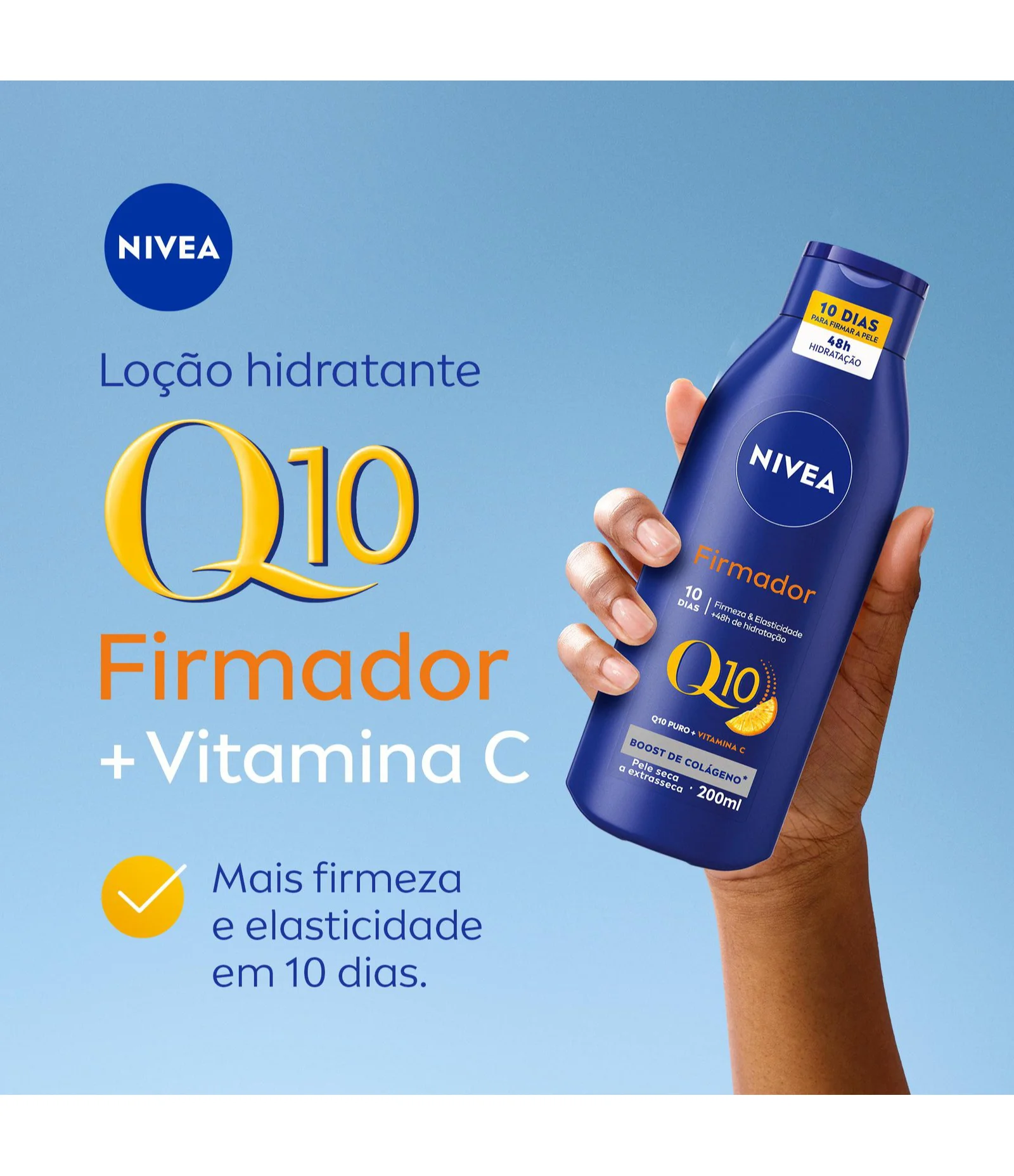 Loção Hidratante Firmador Q10 + Vitamina C Pele Seca Nivea 200ml 2