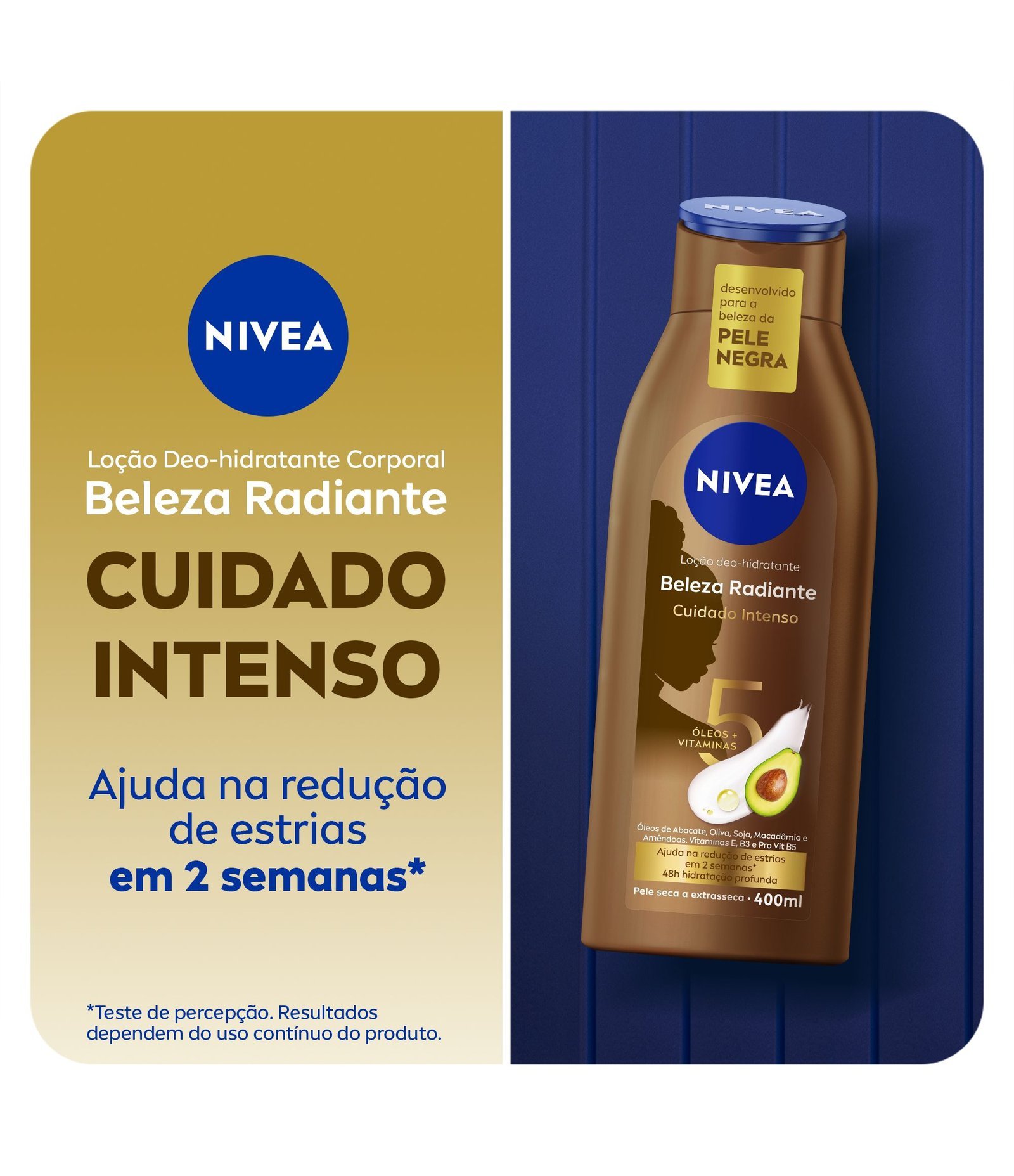 Hidratante Desodorante Beleza Radiante Cuidado Intenso Nivea 400ml 2