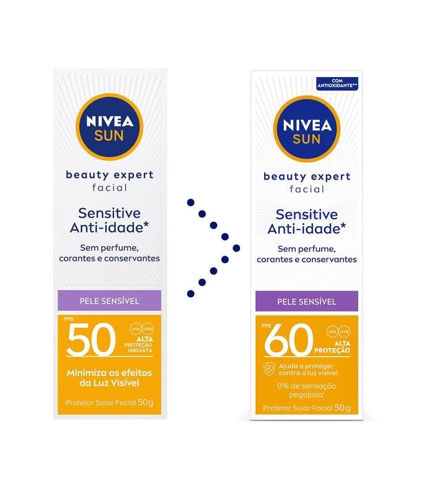 Protetor Solar Facial Beauty Expert Sensitive FPS 60 Nivea Sun