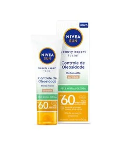 Protetor Solar Facial Beauty Expert Controle de Oleosidade com Cor FPS 60 Nivea Sun