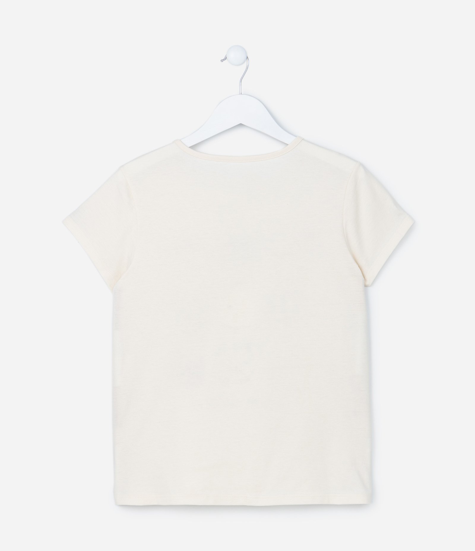 Blusa Infantil com Estampa Carinhas de Gatinhos - Tam 5 a 14 Anos Off White 2