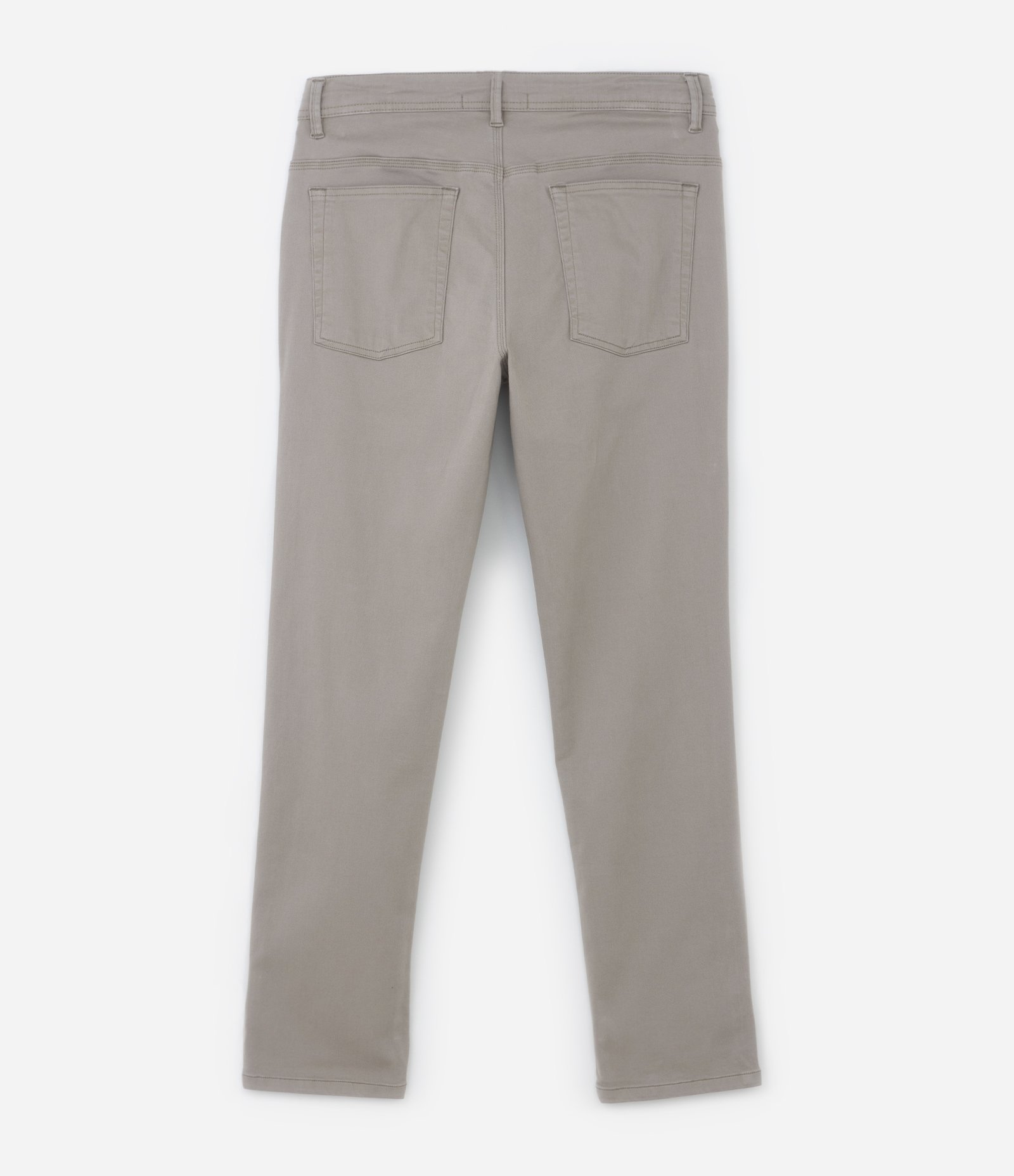 Calça em Sarja com Cós Elastano Marrom claro 6