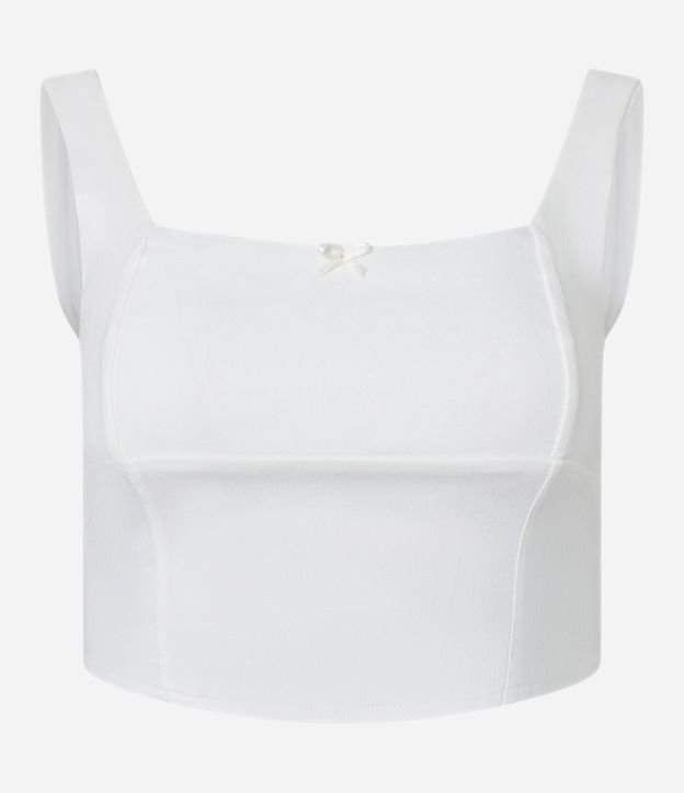 Blusa de Alça em Bengaline com Detalhe na Costura