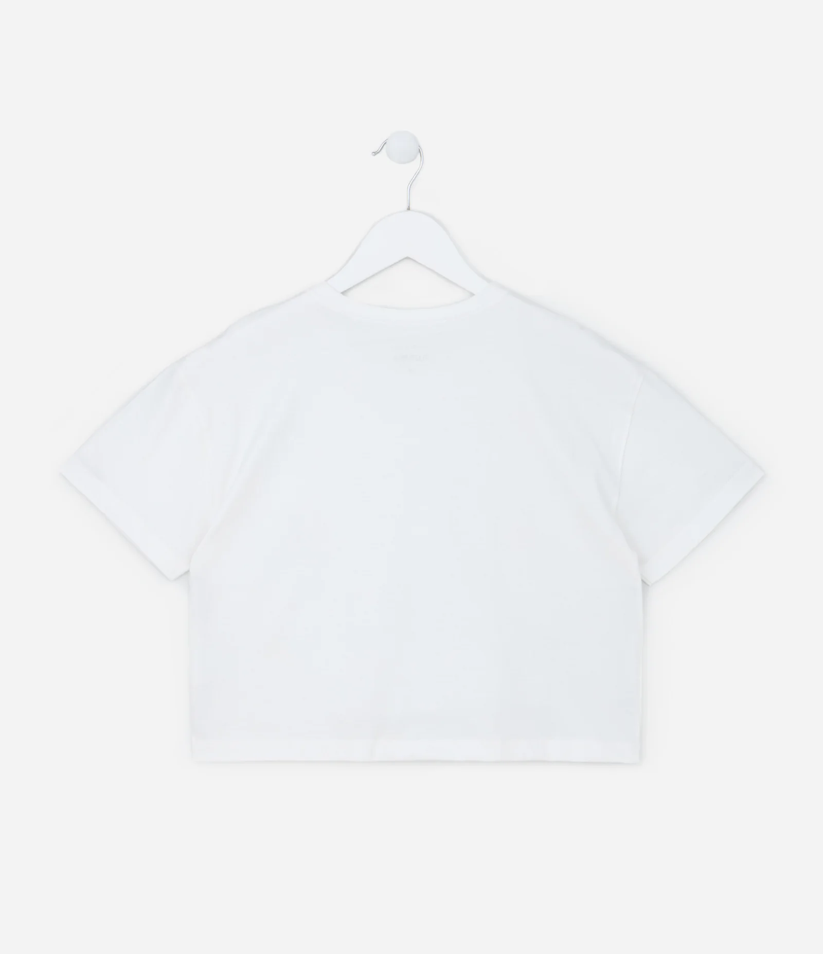 Blusa Cropped Comfort Infantil em Algodão com Bordado de Borboletas - Tam 5 a 14 anos Branco 2