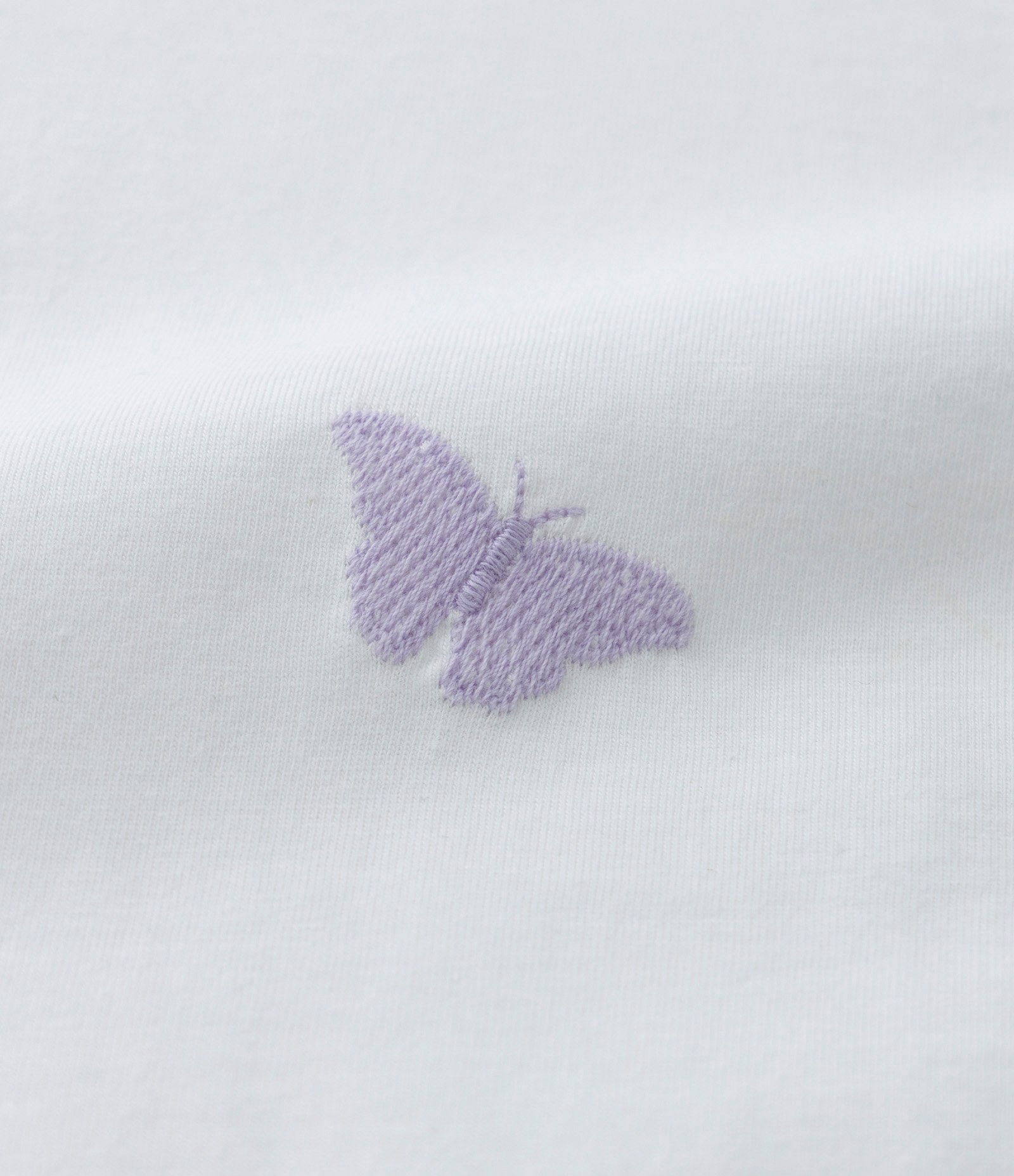 Blusa Cropped Comfort Infantil em Algodão com Bordado de Borboletas - Tam 5 a 14 anos Branco 3