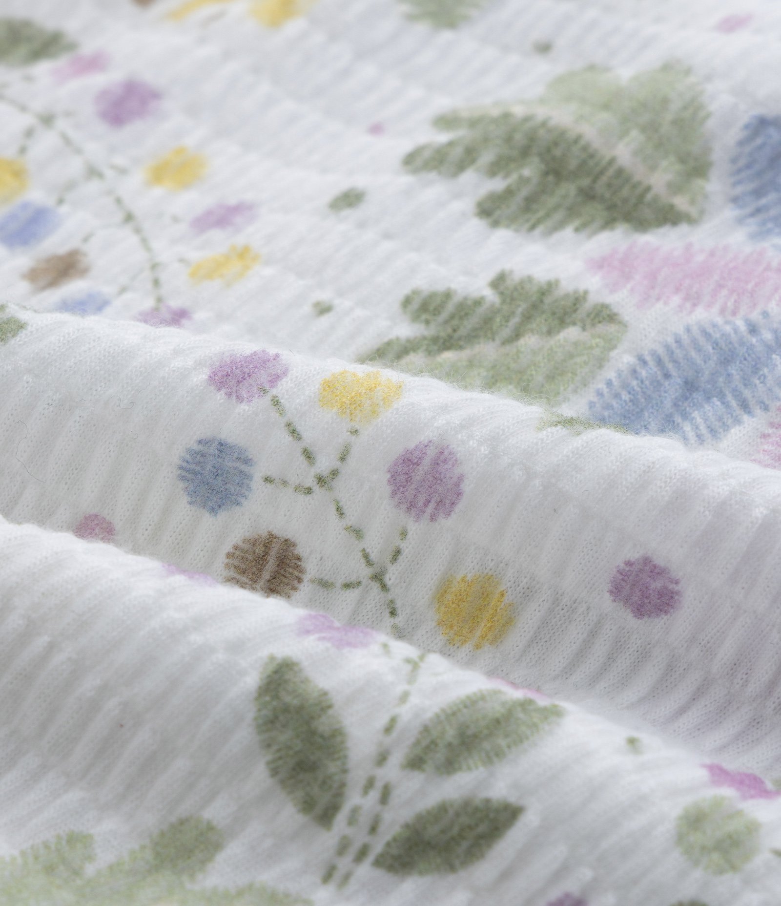 Short Saia Infantil Texturizado com Babadinho e Estampa Floral - Tam 5 a 14 anos Branco 3