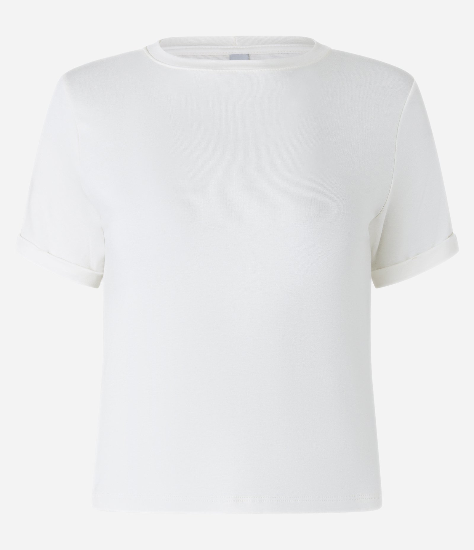 Blusa Básica em Viscose com Manga Dobrada Branco 5