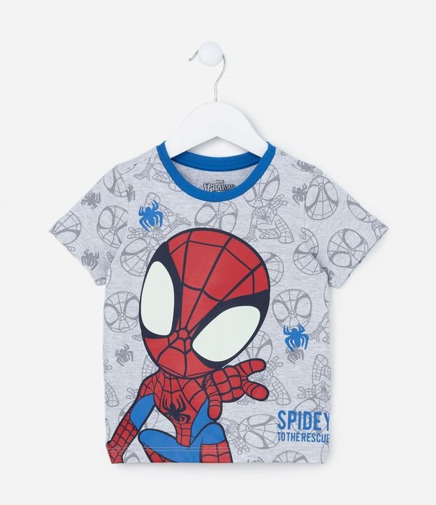 Pijama Curto em Algodão Estampa Spidey Brilha no Escuro - Tam 2 a 6 anos