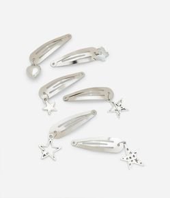 Kit 06 de Presilhas De Cabelo com Pingentes
