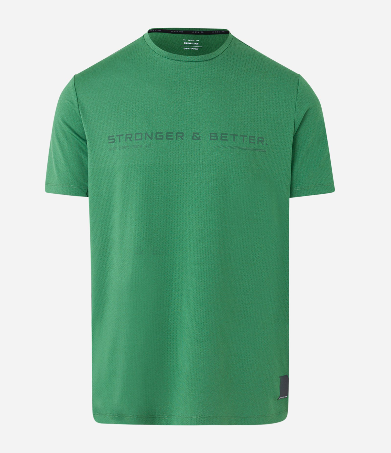 Camiseta Regular Esportiva com Estampa Lettering Verde 5