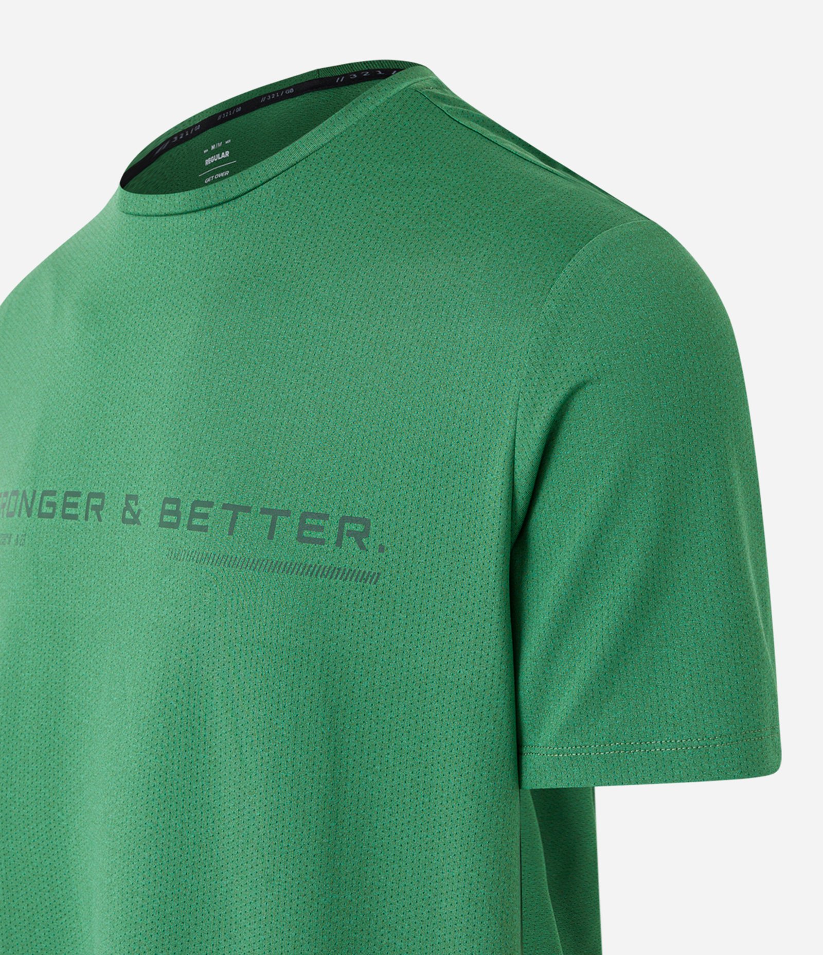Camiseta Regular Esportiva com Estampa Lettering Verde 6