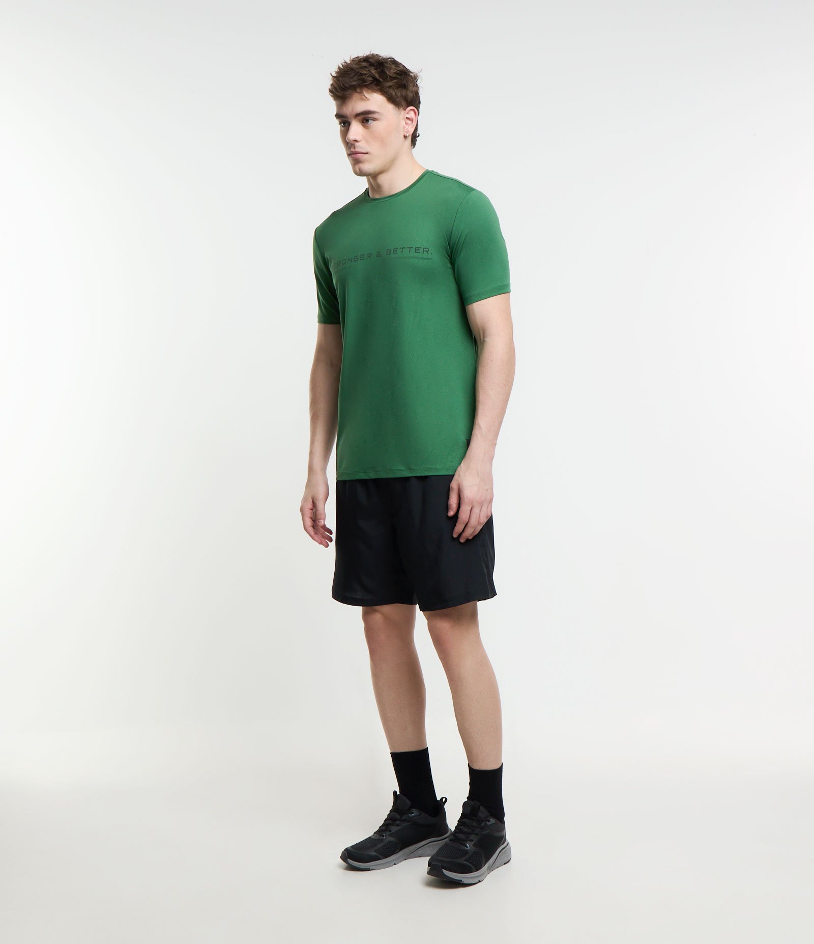 Camiseta Regular Esportiva com Estampa Lettering Verde 2