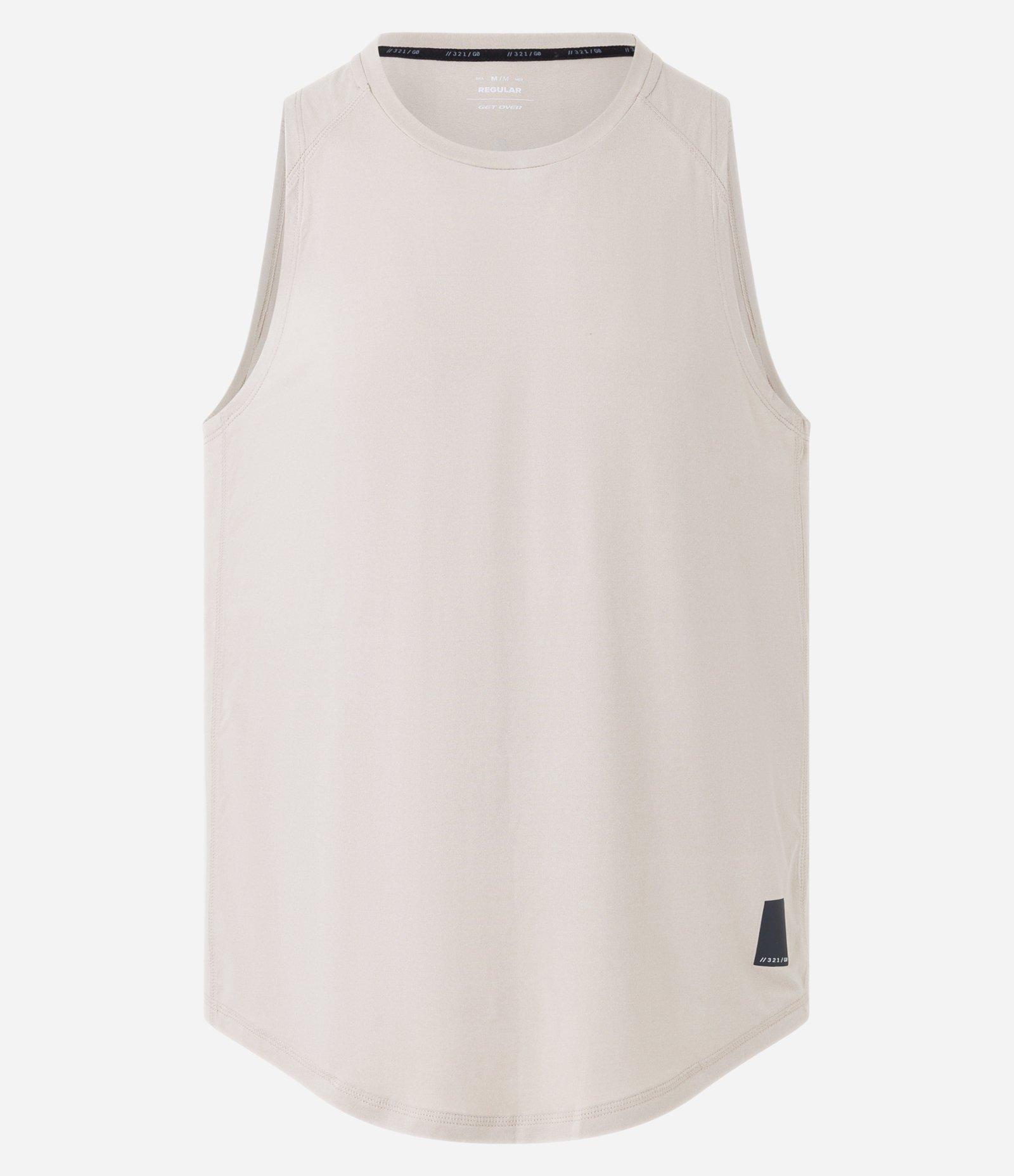 Regata Regular Esportiva com Etiqueta na Barra e Detalhe Contrastante Bege 6