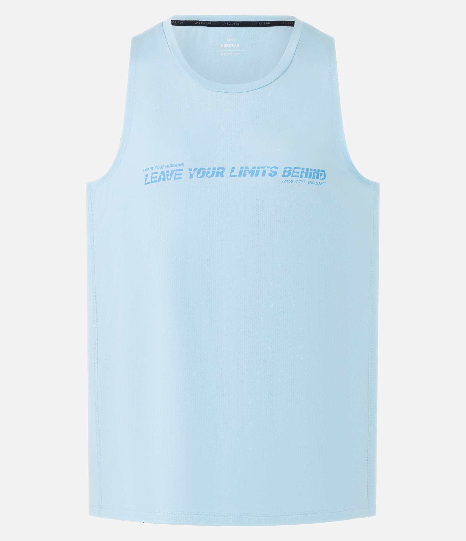 Regata Regular Esportiva com Estampa Lettering Azul 5