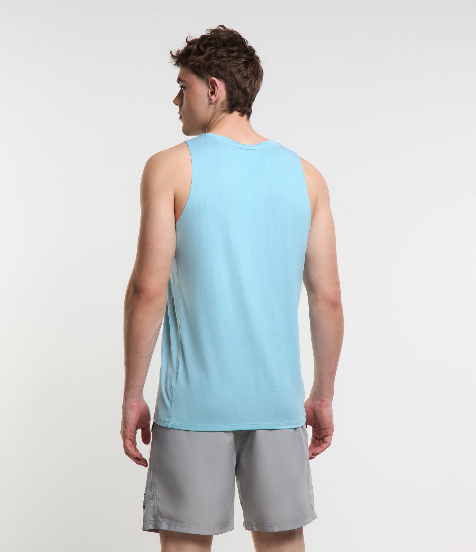 Regata Regular Esportiva com Estampa Lettering Azul 3