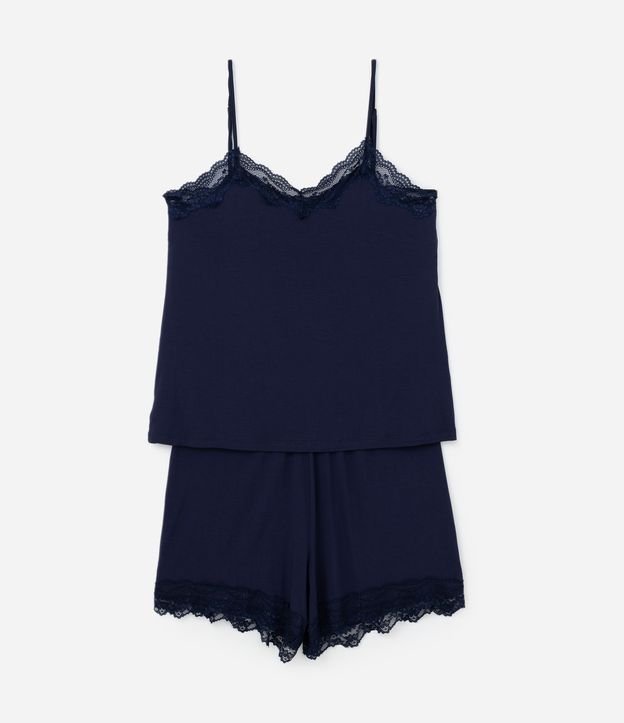 Pijama Short Doll em Viscolycra com Renda Curve & Plus Size