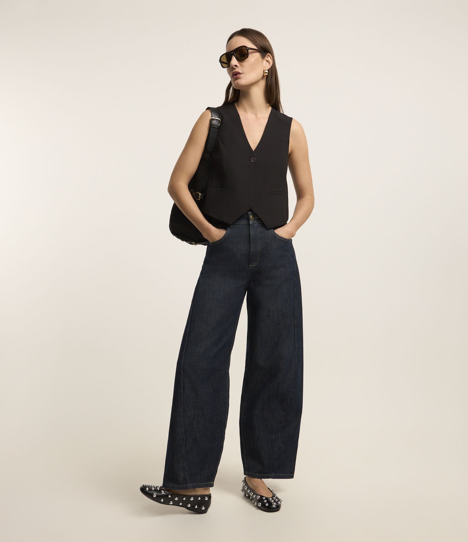 Colete Alfaiatado com Botão Único e Bolsos 2