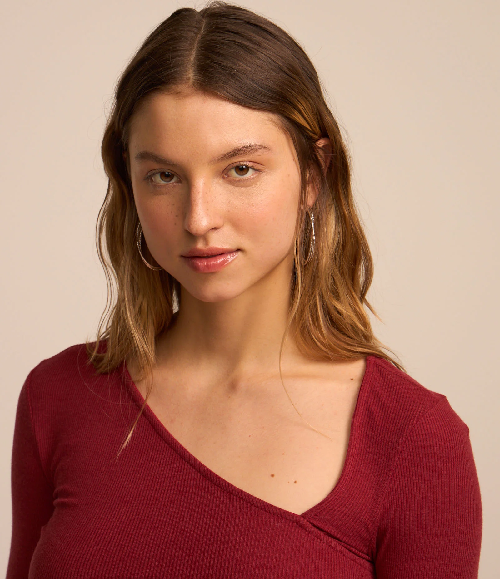 Blusa em Ribana com Decote Assimétrico Vermelho 2