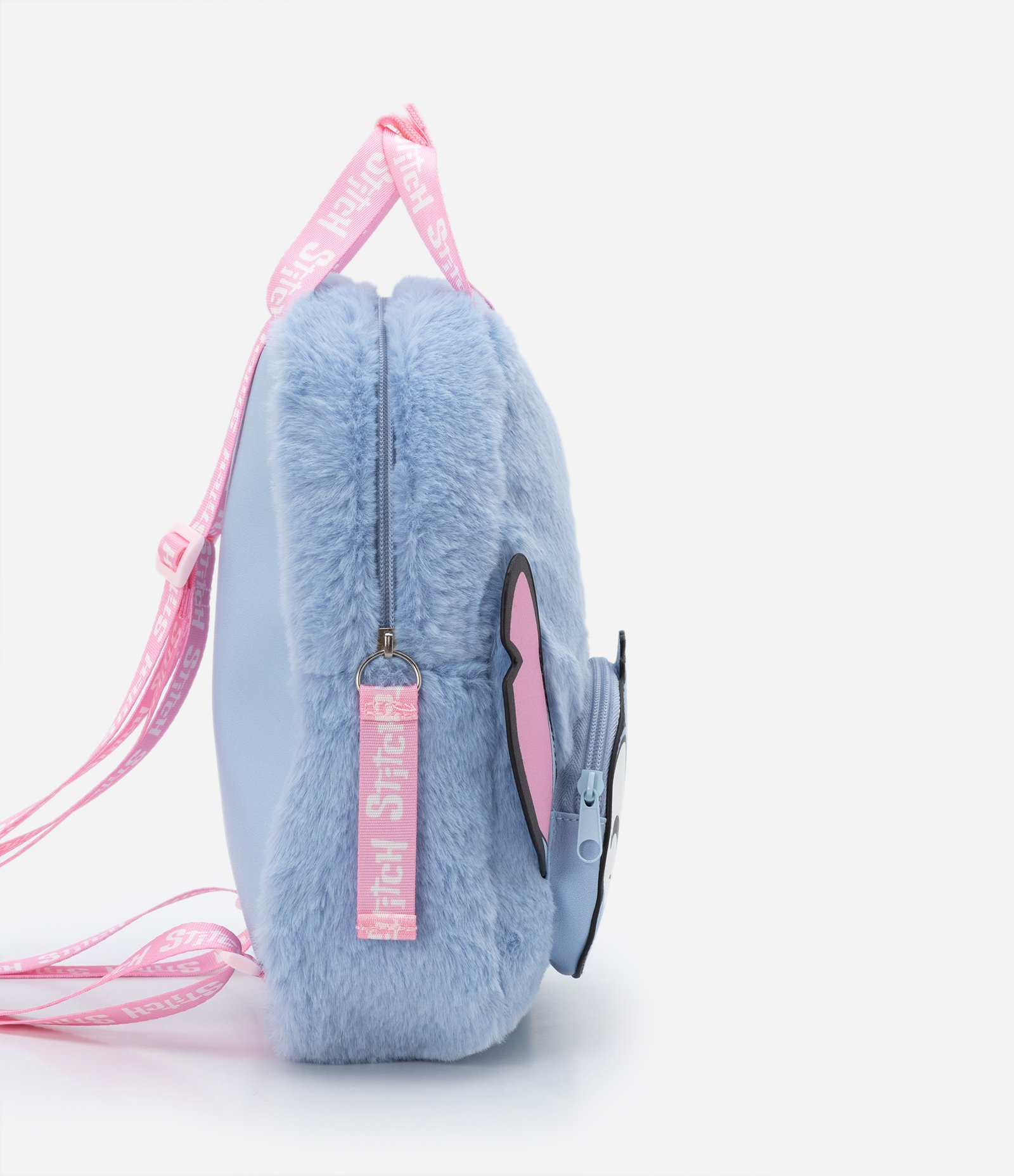 Mochila Infantil com Pelinhos e Estampa do Stitch - Tam U Azul 2