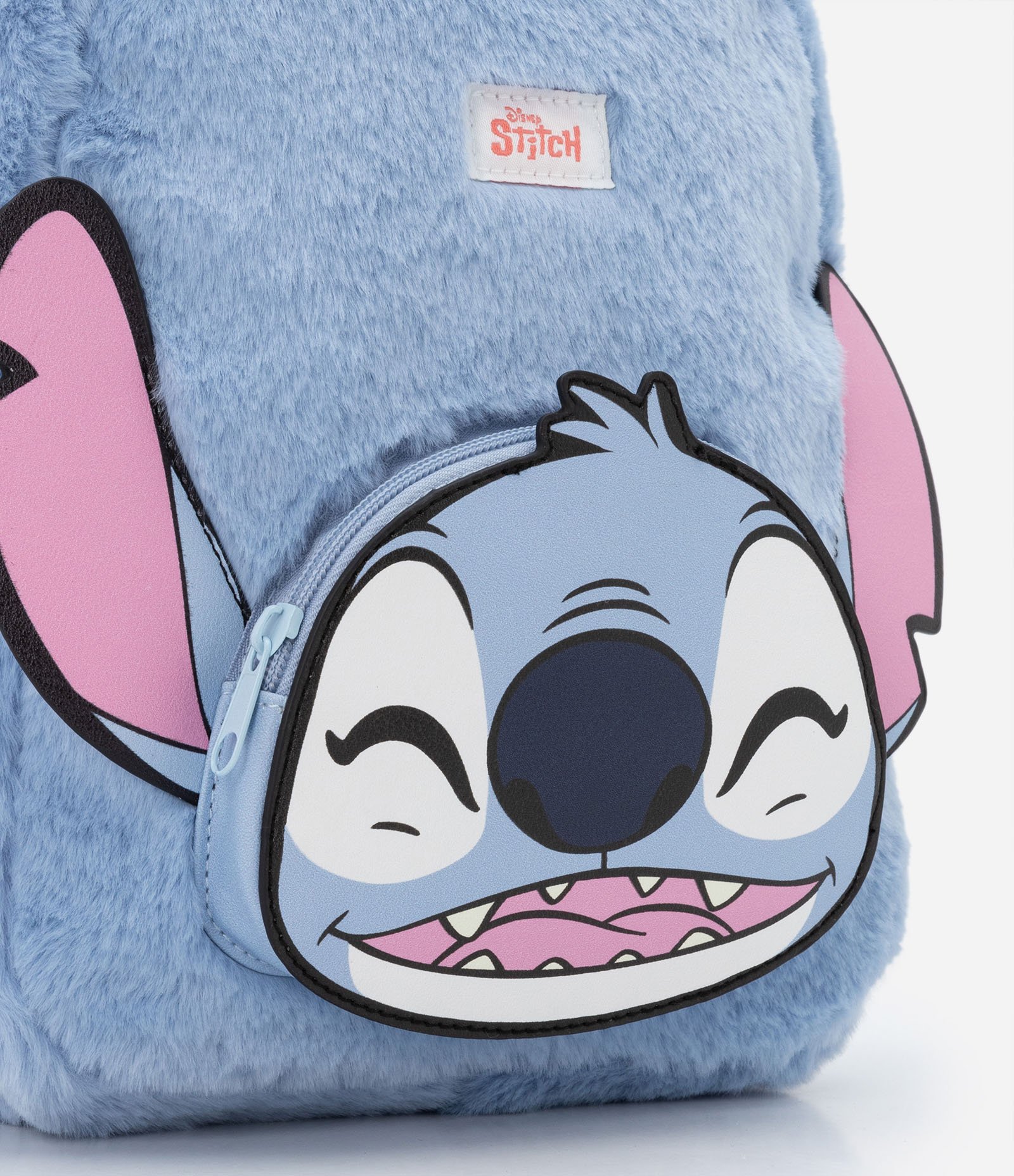 Mochila Infantil com Pelinhos e Estampa do Stitch - Tam U Azul 5