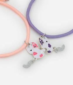 Kit 02 Pulseiras Infantis Bff com Pingente Gatinhos