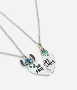 Kit 02 Colares Infantis Best Friends do Stitch e Xepa - Tam U