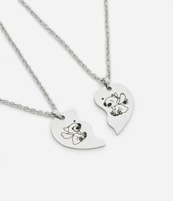 Kit 02 Colares Infantis Best Friends Stitch e Angel  -Tam U