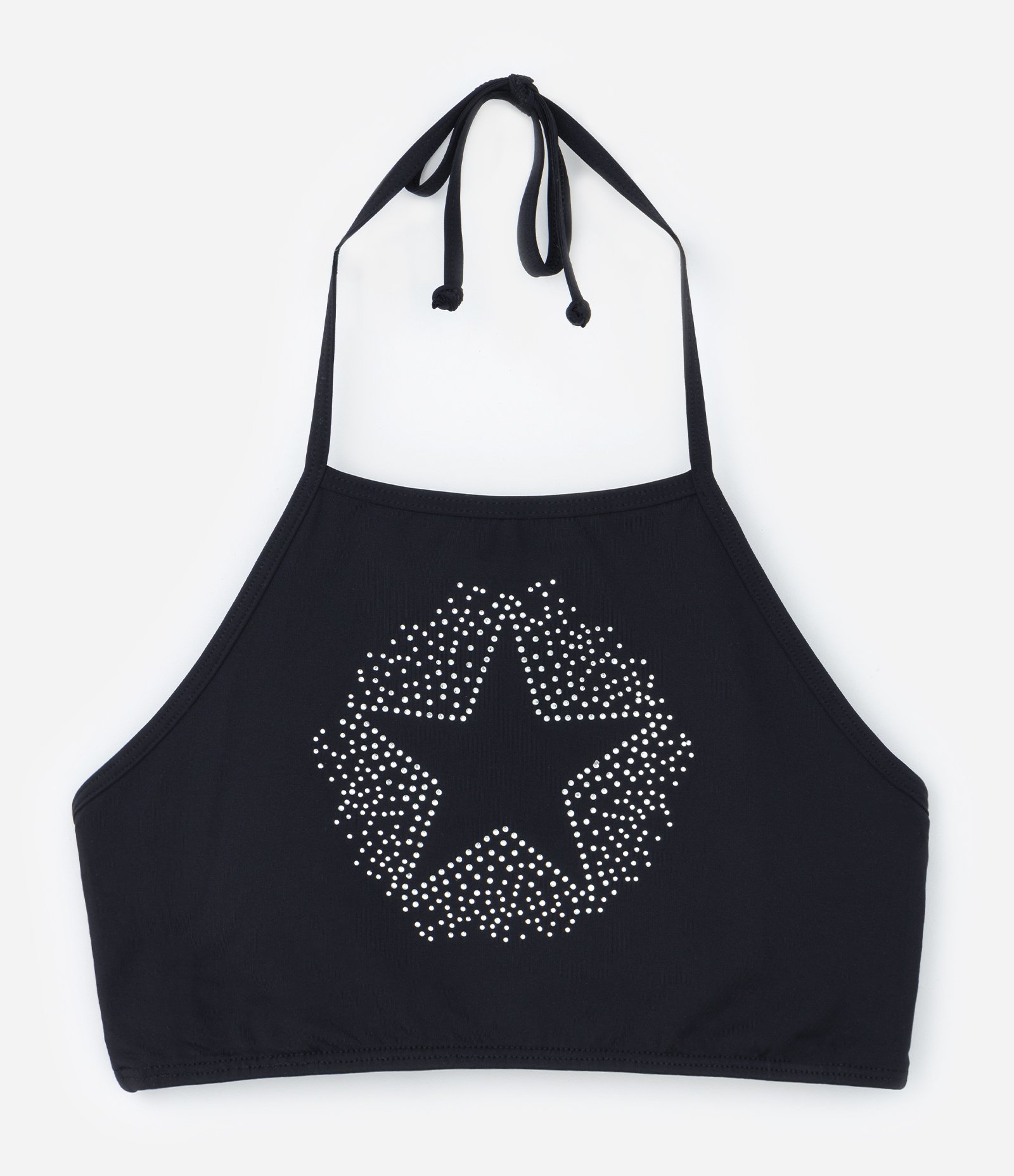 Biquíni Infantil com Estrela de Strass e Proteção UV - Tam 5 a 14 anos Preto 3