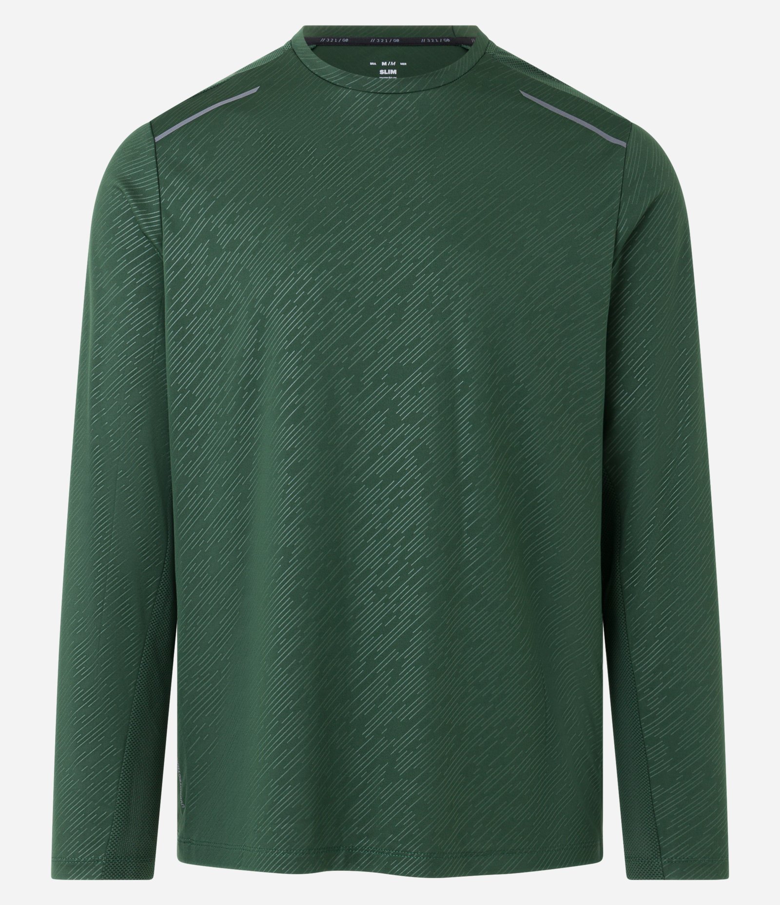 Camiseta Esportiva com Estampa Riscada com Proteção UV Verde 6