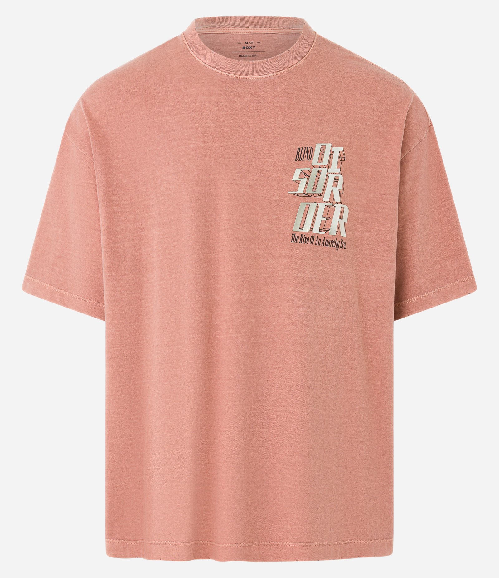 Camiseta Boxy em Algodão com Estampa Disorder Marrom 5