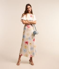 Bolsa Baguete em Pu Cilíndrico e Alça Fina