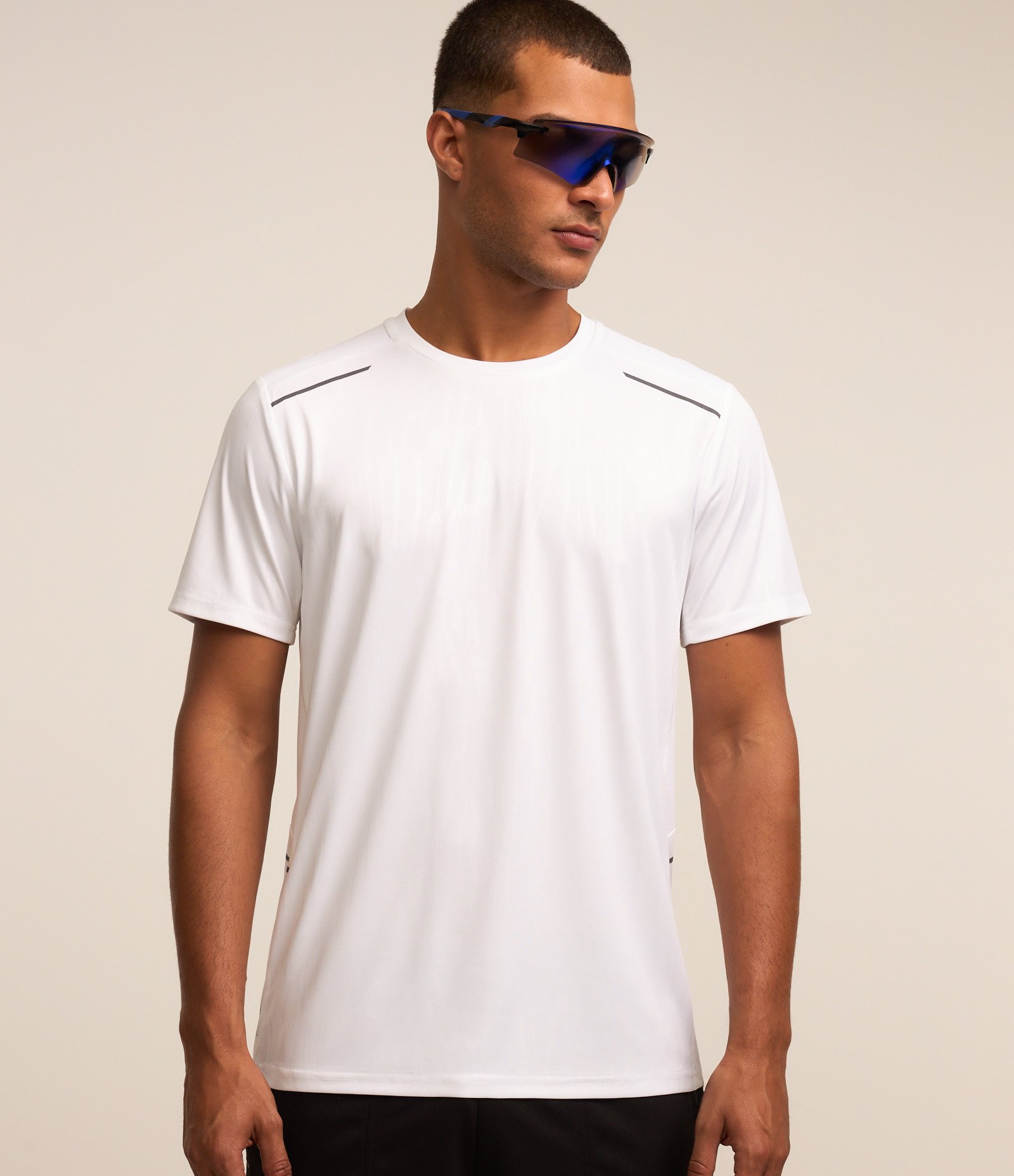 Camiseta Esportiva Tecnologia Dry com Estampa Heat Print Branco 1