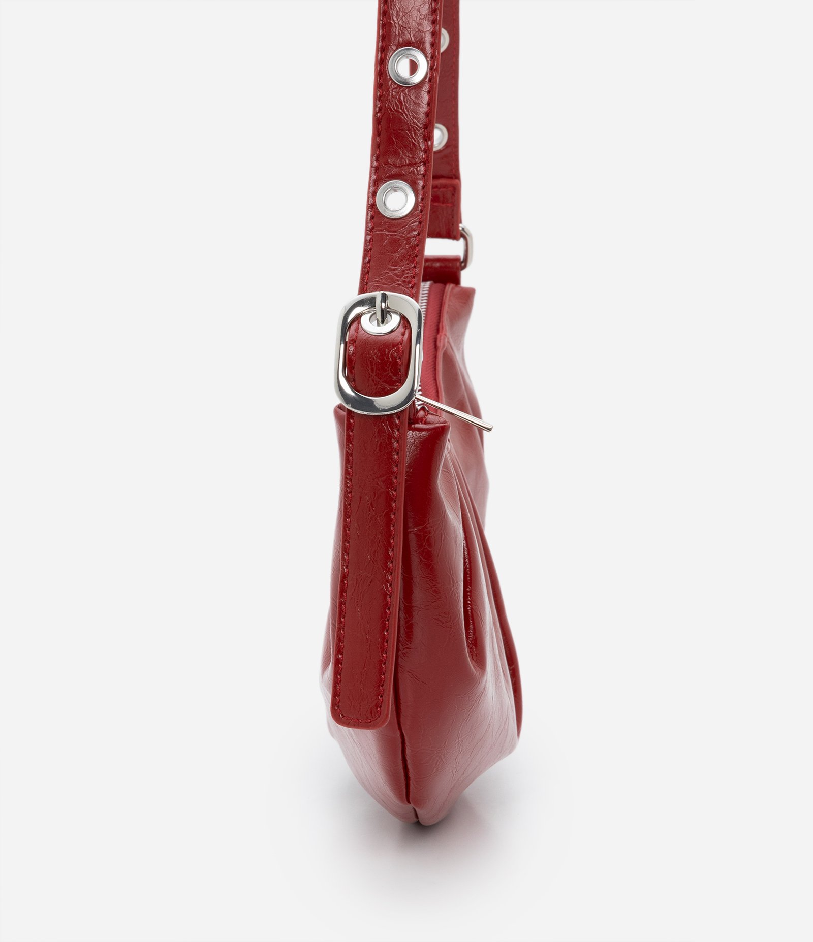 Bolsa Shoulder Pequena em PU com Ilhóses na Alça U 3