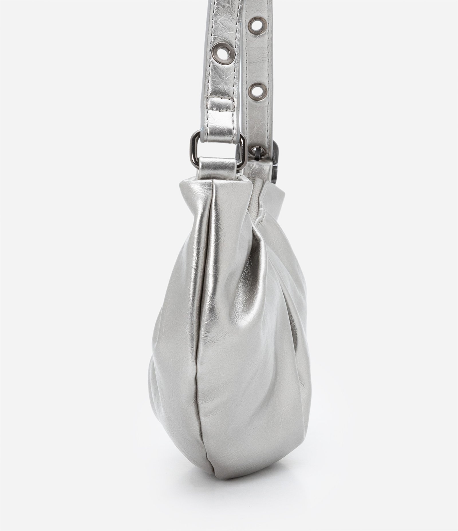 Bolsa Shoulder Pequena Metalizada com lhóses na Alça U 4