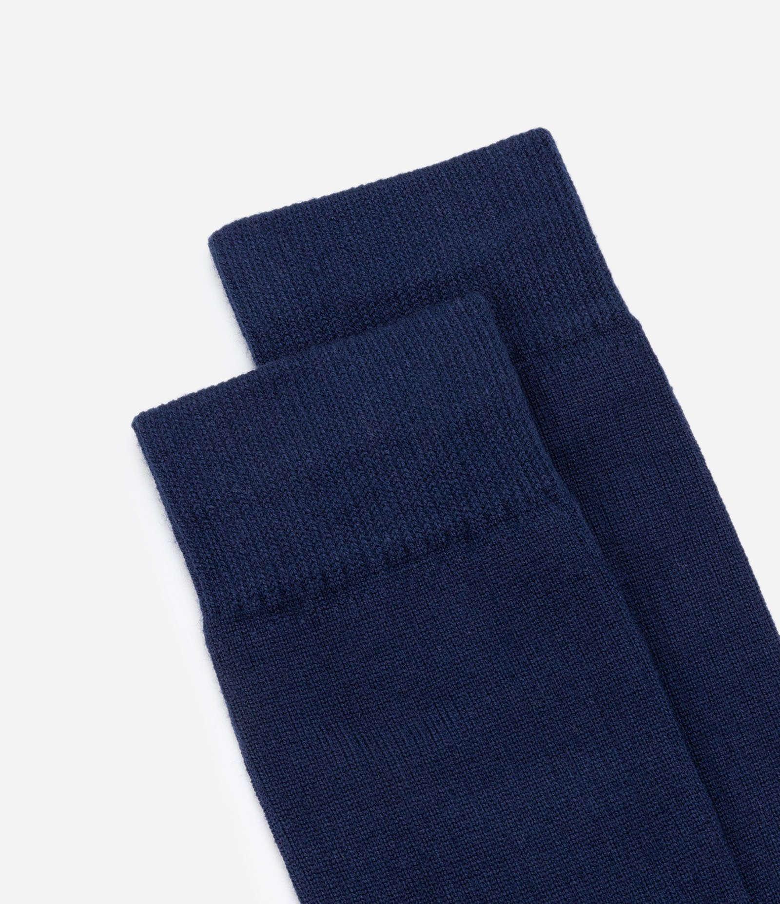 Meia Cano Médio em Viscose Texturizada Azul Escuro 4