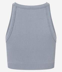 Blusa Cropped Sem Manga e Sem Costura com Decote Halter