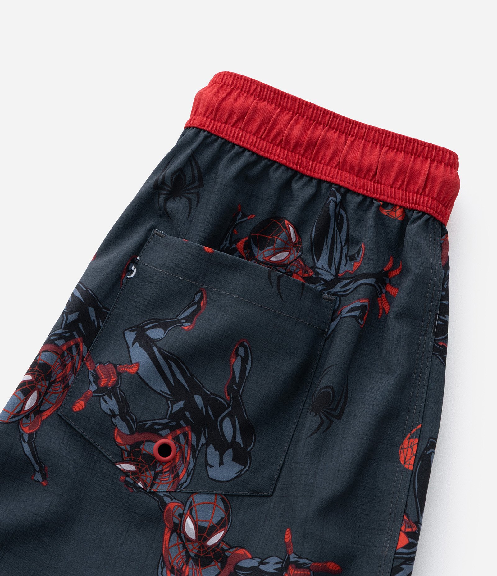 Bermuda Infantil com Estampa Homem-Aranha Miles Morales - Tam 5 a 12 Anos Preto/Vermelho 5