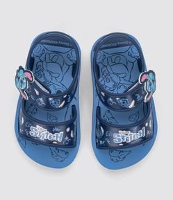 Sandália Infantil com Velcro e Estampa Stitch - Tam 19 ao 27