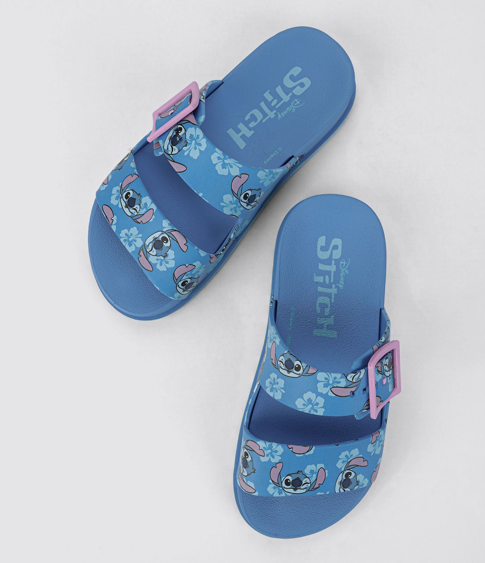 Sandália Infanitl de Tiras com Fivela e Estampa Stitch - Tam 26 ao 36 Azul 1