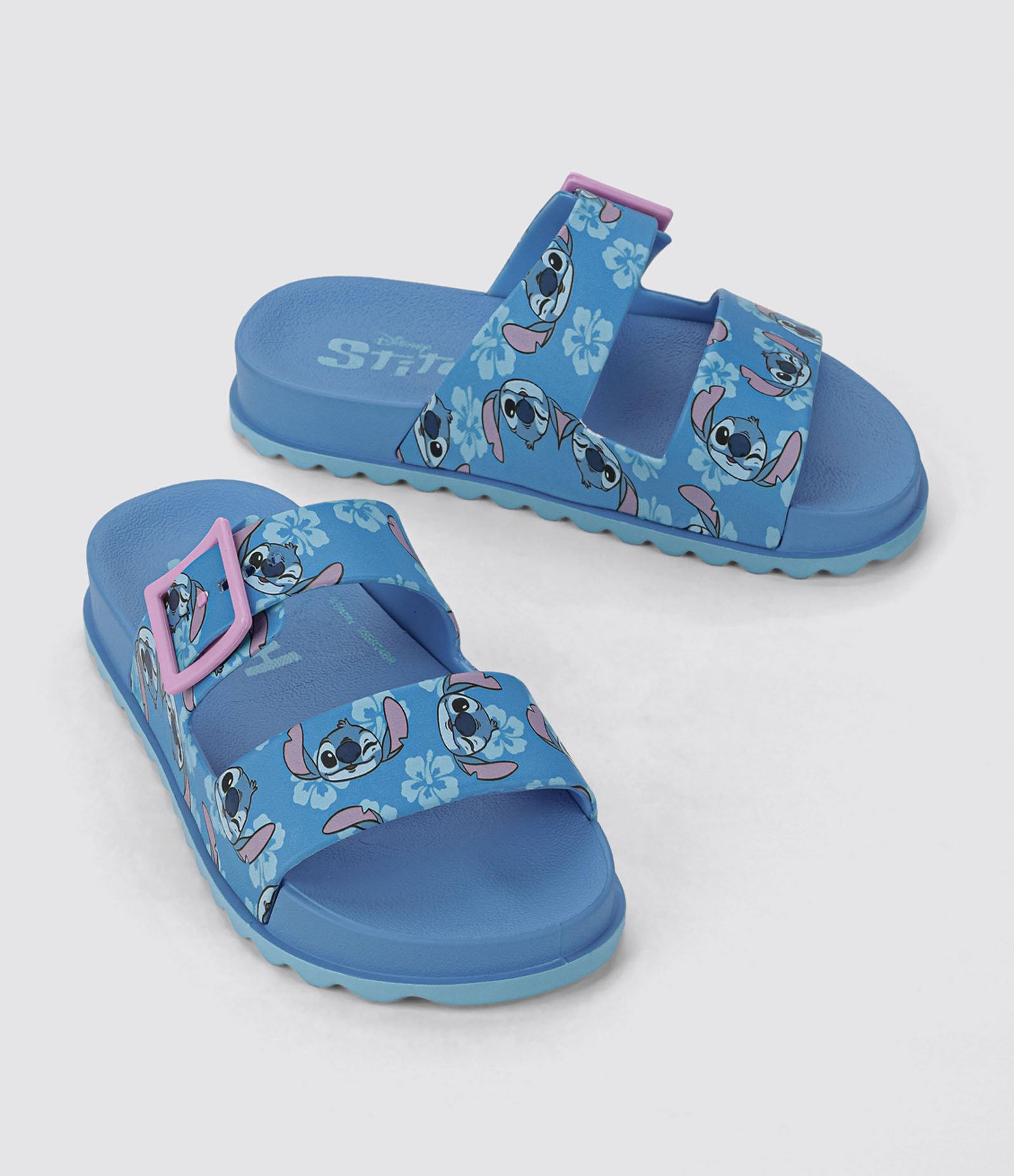 Sandália Infanitl de Tiras com Fivela e Estampa Stitch - Tam 26 ao 36 Azul 2