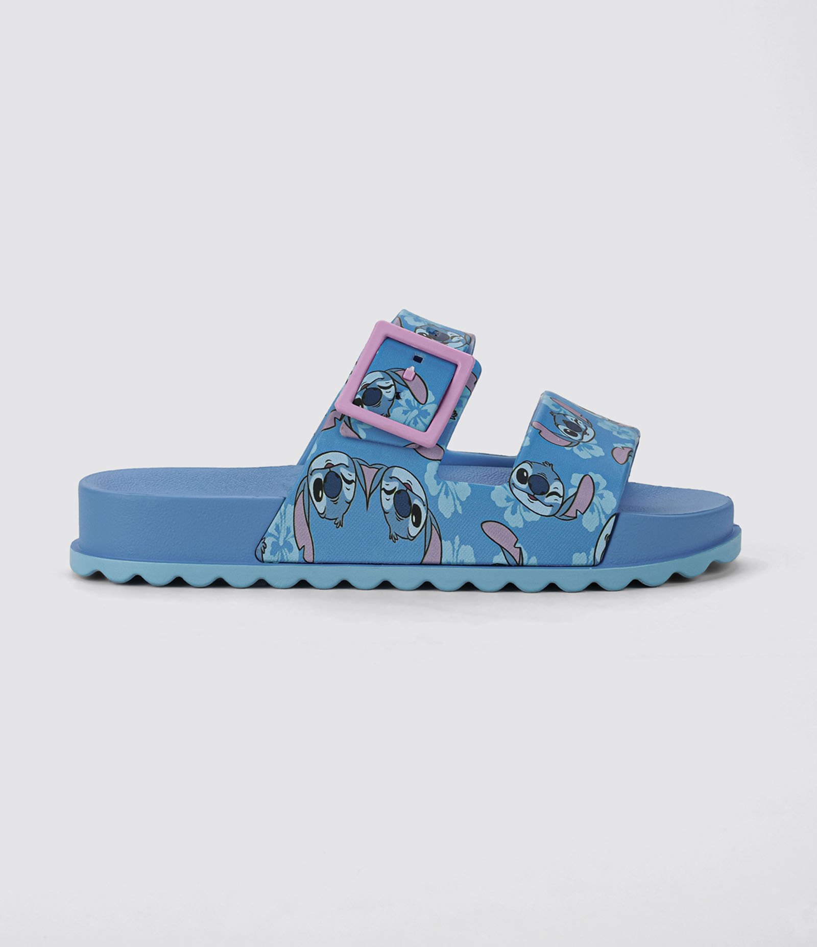 Sandália Infanitl de Tiras com Fivela e Estampa Stitch - Tam 26 ao 36 Azul 3
