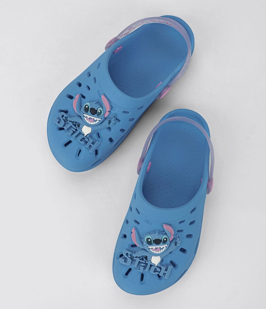 Crocs Lilo And Stitch Sandália Babuche Infantil Com Patch Do