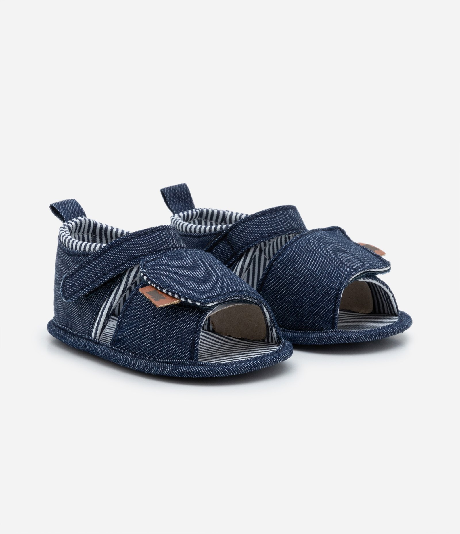 Sandália Infantil Jeans com Velcro - Tam 0 a 18 meses Azul 2